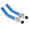 Mountain Bike Handlebar Ends, Lightweight Aluminum Alloy Pair Blue, Bicycle Handlebar Accessories for Mountain Cyclists and Road Riders view 2