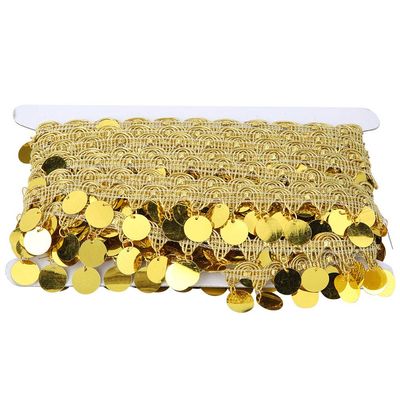 Belly Dance Tassel Belt Gold, Belly Chain Round Belly Dance Tassel Belt Round Hip Scarf National Clothes Supplies Accessories 10 Yards (Gold)