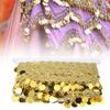 Belly Dance Tassel Belt Gold, Belly Chain Round Belly Dance Tassel Belt Round Hip Scarf National Clothes Supplies Accessories 10 Yards (Gold) view 2