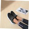 Levemolo Summer Women's Lightweight Shoes Hard-Wearing Sports Shoes Rhinestones and Netting Black view 4