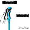 Zipline Lollipop 14.0 Graphite Carbon Composite Ski Poles  Lightweight Ergonomic Grip, Vibration Dampening, Groomers and Freestyle. Choice of Skiers (Radiant Blue, 48" in./122 cm) view 2