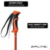Zipline Lollipop 14.0 Graphite Carbon Composite Ski Poles  Lightweight Ergonomic Grip, Vibration Dampening, Groomers and Freestyle. Choice of Skiers (Autumn Orange, 40" in./102 cm) view 2