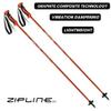 Zipline Lollipop 14.0 Graphite Carbon Composite Ski Poles  Lightweight Ergonomic Grip, Vibration Dampening, Groomers and Freestyle. Choice of Skiers (Autumn Orange, 40" in./102 cm) view 3