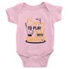 Born to Play Golf with Daddy Newborn Short Sleeve Organic Bodysuit Romper D-Pink