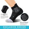 IRAMY Compression Ankle Support Running Socks Women Coolmax 2 Pairs Quarter Athletic Cushioned Plantar Fasciitis Socks view 2