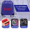BeeGreen Royal Blue Drawstring Backpack Bulk 40 Pack Wholesale, Drawstring Bags for Christmas Party Gym Sport,Cinch Sack with String Machine Washable, DIY String Backpack for Women view 2