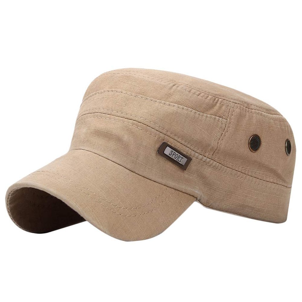 Classic Washed Denim Cotton Low Profile Baseball Cap Wide Rim Outdoor Trucker Cap Unisex Foldable Quick Dry Adjustable Khaki One Size