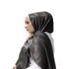 Hybeeh Sparkly Glitter Hijab Scarf for Women Shimmer Hijab Metallic Lightweight Wrap Pashmina Shawl for Women (Grey) view 2