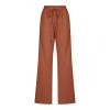 WABEOR Wide Leg Linen Pants for Women Plus Size Elastic Waist Casual Summer Pants Loose Fit Beach Pants Comfy Cotton Trousers view 3