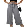 Feiersi Women Casual Wide Leg Pants High Waisted Business Work Casual Pants Loose Flowy Beach Palazzo Pants(Dark Grey,Medium) view 1