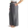 Feiersi Women Casual Wide Leg Pants High Waisted Business Work Casual Pants Loose Flowy Beach Palazzo Pants(Dark Grey,Medium) view 3