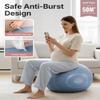 YOTTOY Anti-Burst Exercise Ball for Working Out, Yoga Ball for Pregnancy,Extra Thick Workouk for Physical Therapy,Stability Ball for Chair Fitness with Pump (Blue) view 2