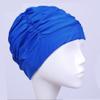 TOPOQ Women's Pleated Swimming Cap, Elastic Fabric, Hair Protection, Multifunction, Royal Blue, One Size view 2