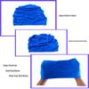 TOPOQ Women's Pleated Swimming Cap, Elastic Fabric, Hair Protection, Multifunction, Royal Blue, One Size view 4