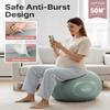YOTTOY Anti-Burst Exercise Ball for Working Out, Yoga Ball for Pregnancy,Extra Thick Workout Ball for Physical Therapy,Fitness with Pump (Green) view 2