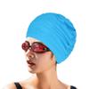 Fabric Swimming Cap for Women Pleated Swimming Hat Swim Turban for Long Hair Chemo Cap Turban Cancer Headwear for Hair Loss Soft Stretch Swimming Pool Hat Skull Cap Sleep Cap Bathing Shower Cap view 1