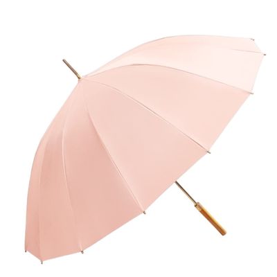 Umbrellas for Rain Long Handle Umbrella Double Umbrellas Large Reinforced Strong Wind-Resistant Automatic Umbrella For Men And Women Umbrellas for Rain Windproof ( Color : Pink , Size : 102*83cm )
