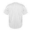 Youth Baseball Jersey Kids Button Down Short Sleeve Solid Color T-Shirt for School, PE, League Team Uniform (White Stripes, XL) view 2