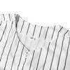 Youth Baseball Jersey Kids Button Down Short Sleeve Solid Color T-Shirt for School, PE, League Team Uniform (White Stripes, XL) view 3