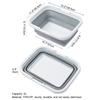 AUTODECO 2 Pack Collapsible Sink with Handle Towel, 2.37 Gal / 9L Foldable Wash Basin for Washing Dishes, Camping, Hiking and Home Orange&Gray view 3