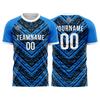 Customize Your Team Soccer Jersey Uniforms with Name and Number Soccer Jersey (H-Black-Blue) view 1