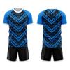 Customize Your Team Soccer Jersey Uniforms with Name and Number Soccer Jersey (H-Black-Blue) view 2