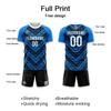 Customize Your Team Soccer Jersey Uniforms with Name and Number Soccer Jersey (H-Black-Blue) view 4