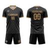 Customize Your Team Soccer Jersey Uniforms with Name and Number Soccer Jersey (D-Black) view 3