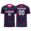Customize Your Team Soccer Jersey Uniforms with Name and Number Soccer Jersey (G-Black-Pink) view 1