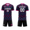 Customize Your Team Soccer Jersey Uniforms with Name and Number Soccer Jersey (G-Black-Pink) view 3