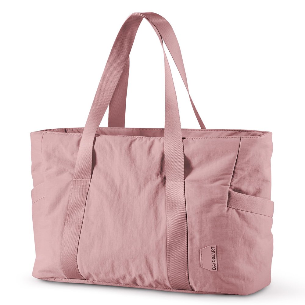 BAGSMART Tote Bag for Women, Tote Bag with Zipper Work Tote with Compartments Nurse Shoulder Hanbag for Travel, Gym