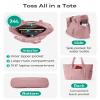 BAGSMART Tote Bag for Women, Tote Bag with Zipper Work Tote with Compartments Nurse Shoulder Hanbag for Travel, Gym view 3