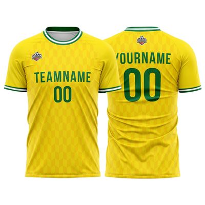 Customize Your Team Soccer Jersey Uniforms with Name and Number Soccer Jersey (C-Yellow-Royal)
