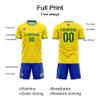 Customize Your Team Soccer Jersey Uniforms with Name and Number Soccer Jersey (C-Yellow-Royal) view 4