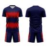 Customize Your Team Soccer Jersey Uniforms with Name and Number Soccer Jersey (A-Navy-Red) view 3