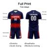 Customize Your Team Soccer Jersey Uniforms with Name and Number Soccer Jersey (A-Navy-Red) view 4