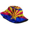 Arizona Flag Bucket Hats Fashion Sun Cap Packable Outdoor Arizonian Fisherman Hat for Women and Men view 2