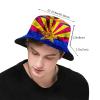 Arizona Flag Bucket Hats Fashion Sun Cap Packable Outdoor Arizonian Fisherman Hat for Women and Men view 3