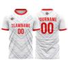 Customize Your Team Soccer Jersey Uniforms with Name and Number Soccer Jersey (H-White-Red) view 1