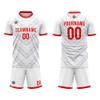Customize Your Team Soccer Jersey Uniforms with Name and Number Soccer Jersey (H-White-Red) view 3