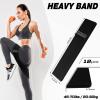 12 Pcs Fabric Resistance Bands for Working Out Booty Workout Stretch Exercise Bands Non Slip for Legs Squat Resistance Loop for Women Men Starter Butt Hip Thigh Fitness (Black,Heavy Resistance) view 2