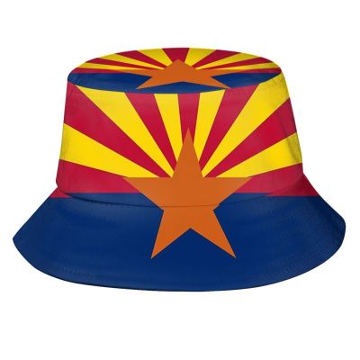 Arizona Flag Bucket Hats Fashion Sun Cap Packable Outdoor Arizonian Fisherman Hat for Women and Men