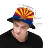Arizona Flag Bucket Hats Fashion Sun Cap Packable Outdoor Arizonian Fisherman Hat for Women and Men view 3