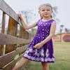 Quedoris Girls Twirly Printed Casual Party Dress Stars Unicorn Sleeveless M view 2