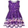 Quedoris Girls Twirly Printed Casual Party Dress Stars Unicorn Sleeveless M view 4