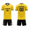 Customize Your Team Soccer Jersey Uniforms with Name and Number Soccer Jersey (D-Yellow-Black) view 3