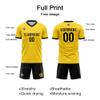 Customize Your Team Soccer Jersey Uniforms with Name and Number Soccer Jersey (D-Yellow-Black) view 4