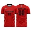 Customize Your Team Soccer Jersey Uniforms with Name and Number Soccer Jersey (C-Red) view 1