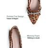 Hee grand Women's Rhinestone Pointed Toe Flats Elegant Crystal Dress Shoes for Wedding,Leopard Brown 7.5 view 3