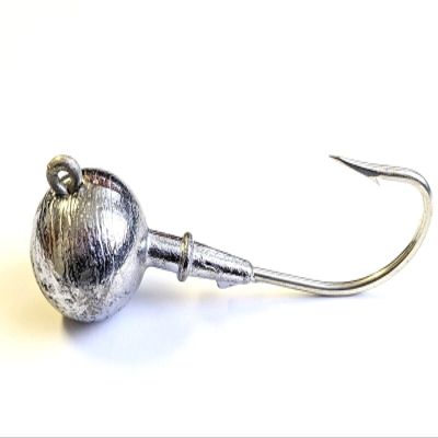 50 Unpainted "Salt Water Ball" Jig Head Striper Red Fish Fluke Lure Tinned Hook 2 oz